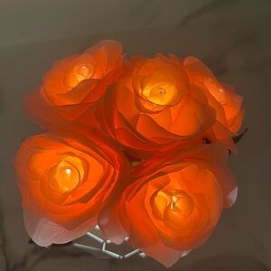 Radiant Orange LED Rose Arrangement